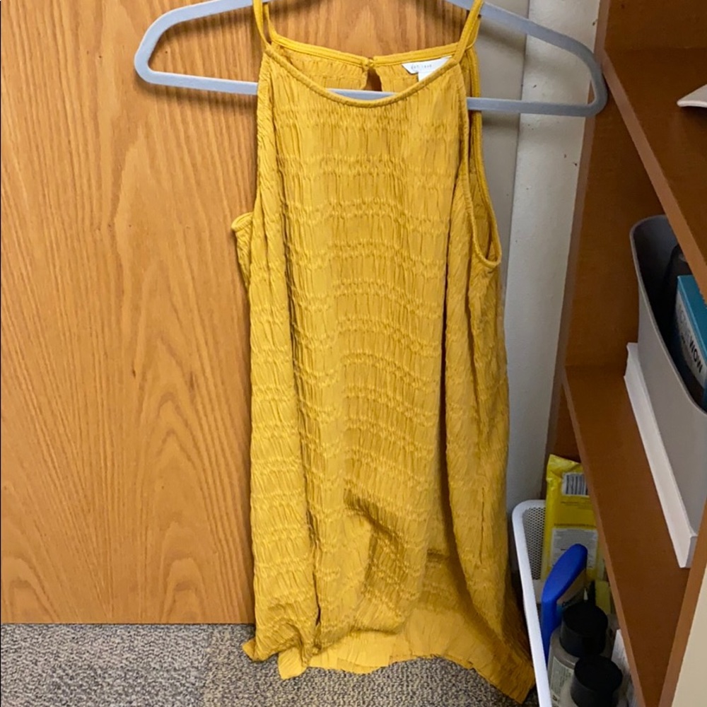 Gold/ Yellow Ribbed Dress - Picture 1 of 4